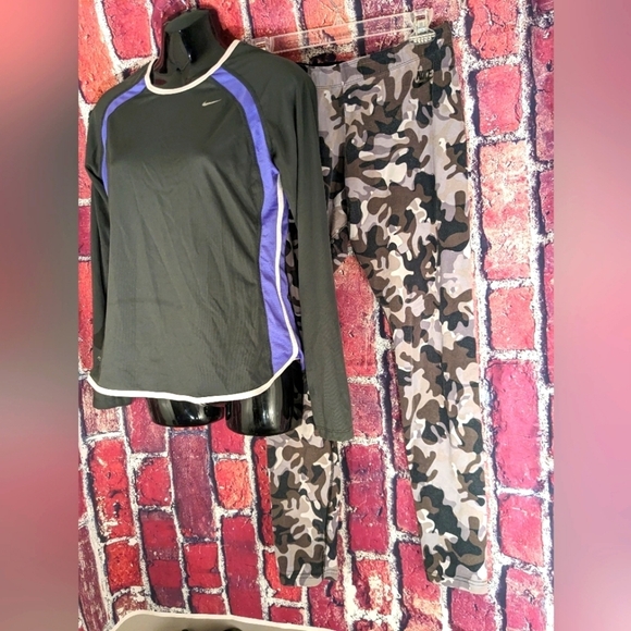 Nike workout gear women's med shirt large pants - Picture 1 of 10